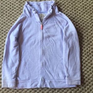 Zip Up Sweat shirt in Lilac - runs small